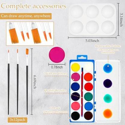Ctosree 12 Sets Pre Drawn Canvas Kit for Painting,Gorgeous Lady,8 x 10 in - Image 4
