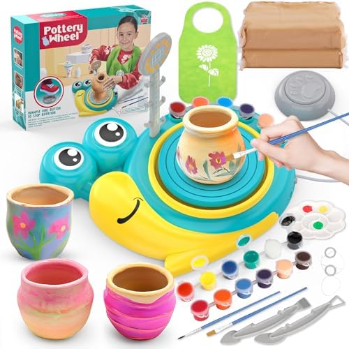 Aujazyble Pottery Wheel for Kids, Complete Arts & Crafts Kit for Kids 6-12+ by Aujazyble