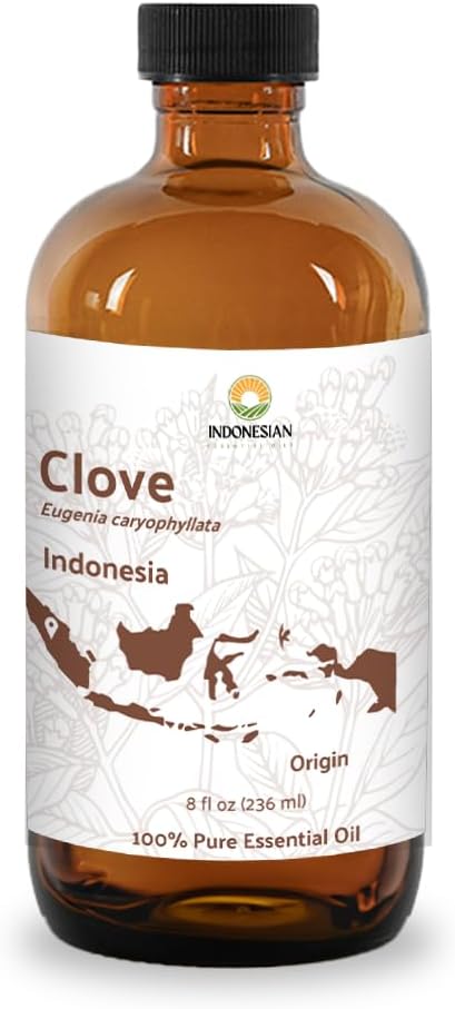 Nature Packaged Clove Essential Oil - 100% Pure Steam Distilled Natural Aceite de Clavo from Indonesia for Aromatherapy & Wellness - Premium Grade (8oz)