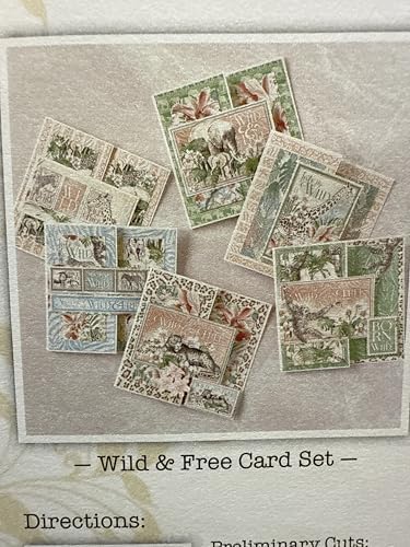 Wild and Free Card Making Kit, 8x8 Paper Pack, Stamps, Ink Pad, Card Bases and Envelopes by Unknown