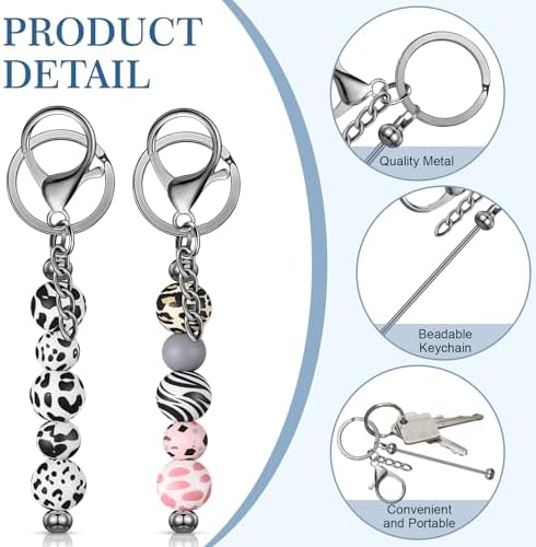 Tondiamo 24 Pcs Beadable Keychain Bar - Image 4