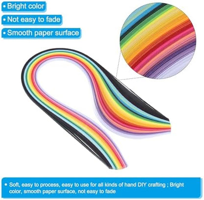 PATIKIL 360pcs Quilling Paper Strips Paper Flowers Quilling Kits 1/8"(3mm) Origami Paper for Adults Beginner Art Craft, 15"(39cm) 24 Colors - Image 3
