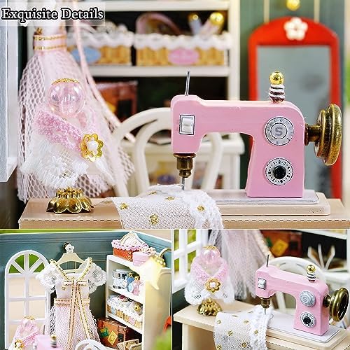 TuKIIE DIY Miniature Dollhouse Kit with Furniture, 1:24 Scale Creative Room Mini Wooden Doll House Plus Dust Proof for Kids Teens Adults(Beatific Atelier) | 1:24 Scale Creative Room Mini Wooden Doll House Accessories for Kids Aged 14+(Beatific Atelier) - Image 5