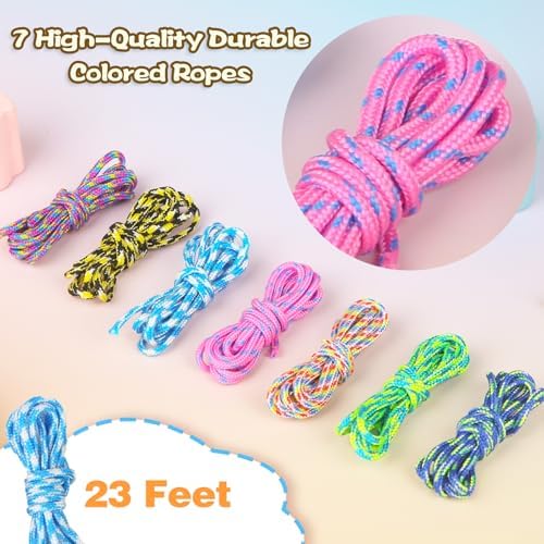 Ecoofor 633 PCS Beaded Keychain Making Kit, Acrylic Alphabet Letter Beads with Heart, Star & Flower Charms for DIY Jewelry, Bag Charm & Keychain Accessories Craft Supplies - Image 3