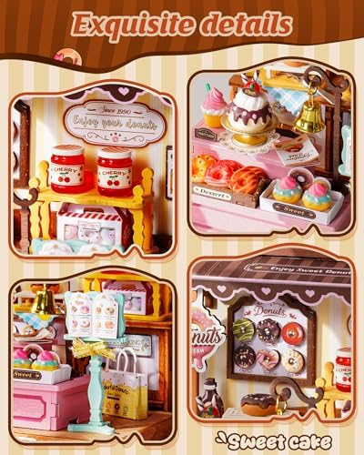 Rolife Sweetie's Donut Shop DIY Miniature House Kit - Image 3