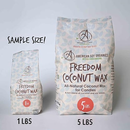 American Soy Organics Freedom Coconut Soy Wax Beads, Candle Wax, 1 lb - Image 4