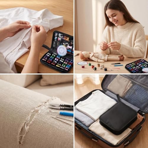 160Pcs Sewing Kit for Adults - Stainless Steel Needles Hand Sewing Supplies - Image 6