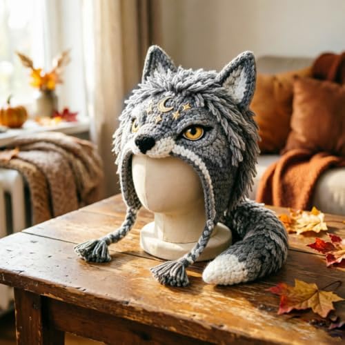 Fantasy Hood Hat DIY Crochet Kit Series for Beginners (Wolf) - Image 3