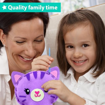KRAFUN Beginner Sewing Kit, Sew Kitten & Mouse, Pre-Cut Felt, Kids Ages 5+ - Image 6