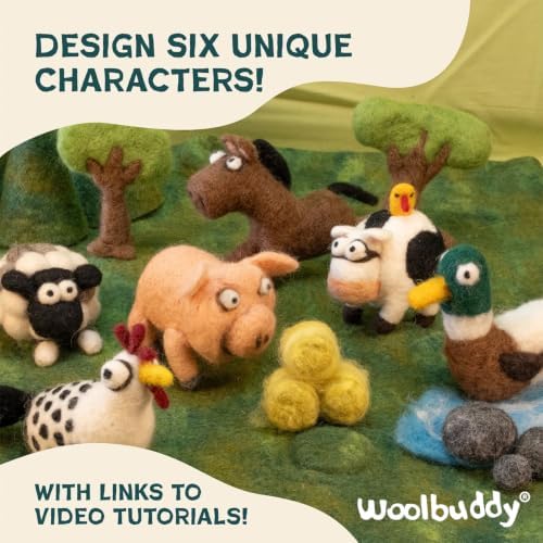 Woolbuddy Needle Felting Kit Starter Set (Farm Animals) for Beginner Adults - Image 6