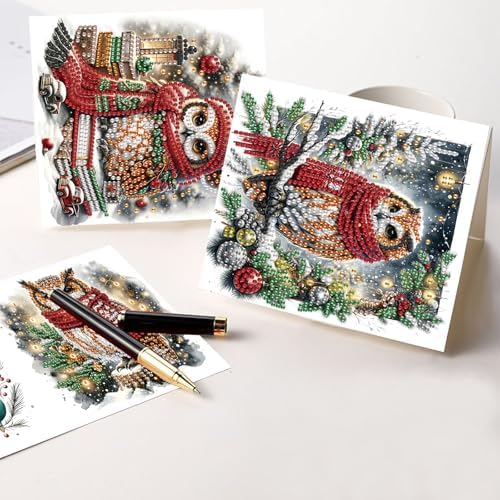 Diamond Painting Greeting Card Kit, Special Shaped Diamonds Painting, DIY Handcraft for Relatives and Friends with Wishes,Unique Design Crafting for Birthday or Holiday Cards - Image 6