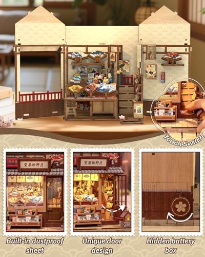 Japan Book Nook, DIYMiniature House Kit, Japanese Fan Shop Booknook - Image 4