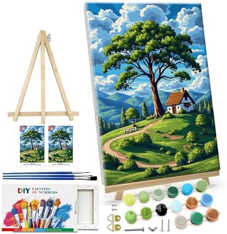 ATDMS Landscape Paint by Numbers Kit for Adults with Frame, 8x12 Inch by ATDMSDIY