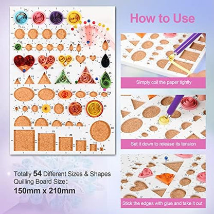 UCEC Paper Quilling Kit with 30 Colors 600 Strips Paper Quilling Supplies - Image 3