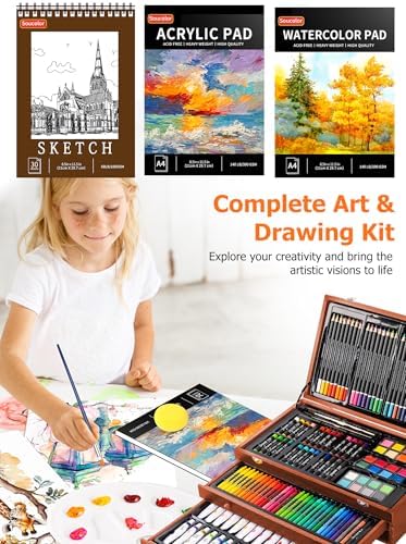 Soucolor Art Supplies,192 Pack Deluxe Art Set Drawing Painting Supplies Kit - Image 4