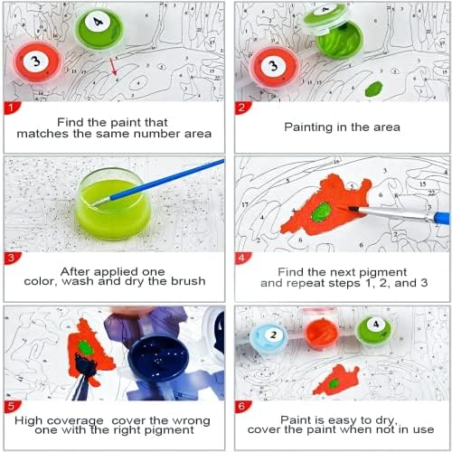 QUITEDEW Scenery Paint by Numbers Kit for Adults Beginner 16X20 Inch - Image 6