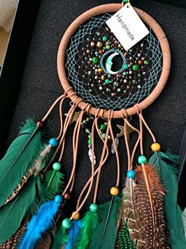 DIY Dream Catcher kit,Crafts for Adults,Moon Design Dream Catchers,Feather Hanging with Star and Moon.DIY Kits for Bedroom Wall Décor,Directions - Image 6