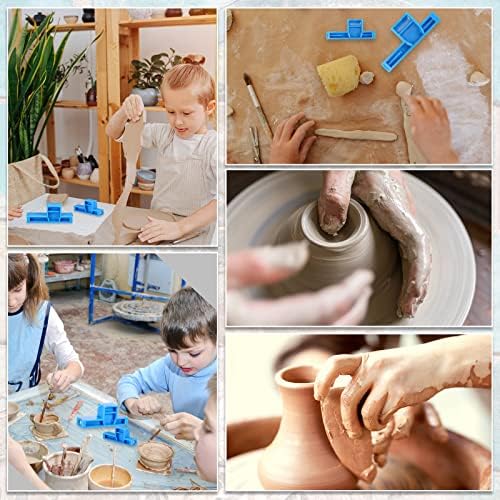 Tarpop 2 Pcs Angle Cutting Clay Tool Small Steel Wire Bevel Cutter Plastic Pottery Trimming Tools Clay Bevel Blue Pottery Angle Cutter for Ceramic Pottery Sculpting, 2 Size - Image 6