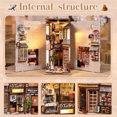 CRIOLPO Book Nook Kits for Adults DIY Miniature House Kit with LED Lights - Image 3