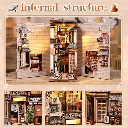 CRIOLPO Book Nook Kits for Adults DIY Miniature House Kit with LED Lights - Image 3