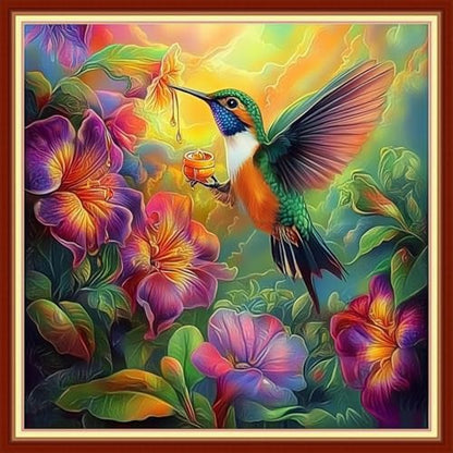 Redxing Stamped Cross Stitch Kits Embroidery kit for Beginners Adults Full Range of Embroidery Patterns Starter Kits DIY Printed Cross Stitch Kits Needlepoint Kits 11CT-Hummingbirds 18x18 inchs by RedxingStampedCrossStitchK