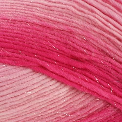 Loops & Threads Facets Yarn - Yarn for Knitting, Crochet, Weaving, and Arts & Crafts - Pink, Acrylic, 3.5 oz - Image 2