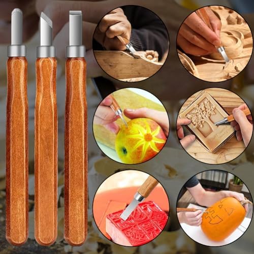 Wood Carving Kit with Basswood Carving Blocks, Wood Carving Tools Includes 3 Wood Carving Knives, 3 Detail Wood Carving Knife and 8 Wood Blocks, Whittling kit for Adult and Kids Beginners - Image 4