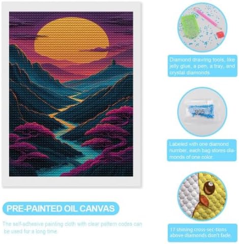 Reccmeny Luxury Papercraft Mountains DIY Gem Art Painting Kit - Image 3
