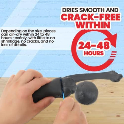 3.3 lbs Moldable Cosplay Foam Clay (Black) - Air-Dry High Density Clay for Intricate Designs - Dries Evenly Within 24-48 Hours - Sandable and Paintable Clay Foam - Image 4