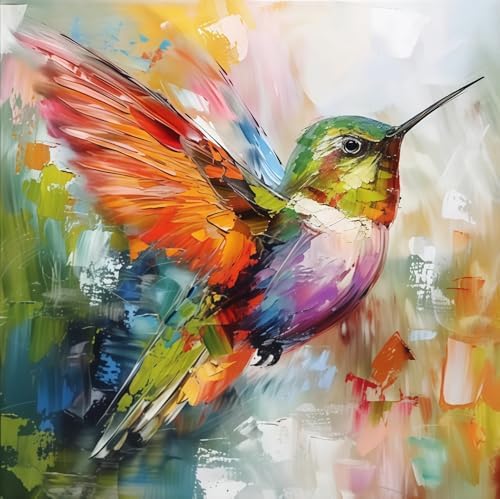 BYGFHLYW Animal Hummingbird Paint by Numbers Kit for Adults Beginners by BYGFHLYW