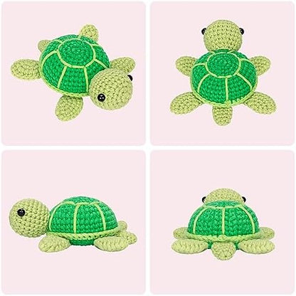 Mewaii Green Sea Turtle Crochet Kit for Beginners, 40% Extra Yarn - Image 6