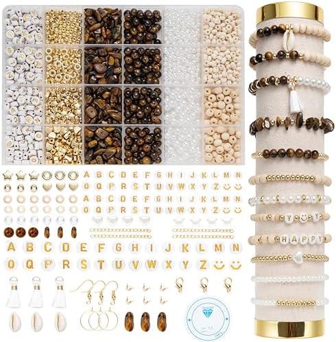 Xylise Jewelry Making Supplies Kit Natural Stone Beads for Irregular Natural Stone with for DIY Craft Bracelet Necklace Earrings for Adults (Tiger's Eye) by Unknown