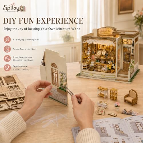 Spilay DIY Miniature House Kit for Adults, Miniature Dollhouse Kit - Image 5
