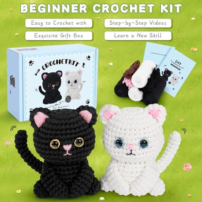 Crochet Kit for Beginners, Cat Crochet Kits Complete Starter Kit - Image 6
