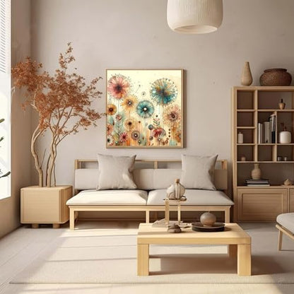Hestarcul Flowers Adult Paint by Number Kits with Frame,Dandelion Painting Kits on Canvas,Large Color by Numbers Watercolor Gifts for Friends Home Wall Decor - Image 7