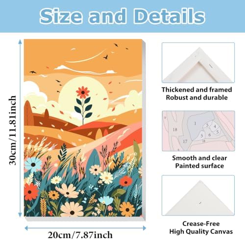 Landscape Paint by Number for Adults, Paint by Numbers Kit for Adults 8x12 - Image 4