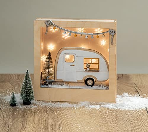 Do-it-Yourself 3D Frame Decoration Kit - Caravan - Wood - 24 cm - Image 6