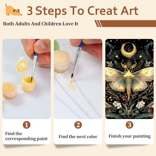 Reivworl Butterfly Paint by Numbers Kit for Adults, Butterfly Paint by Number for Adults, Painting by Number Kits for Gifts and Wall Decor 16x20Inch - Image 7