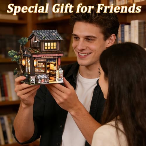 ISSEVE Book Nook Kit, Japanese Miniature House Kit Dollhouse for Adults - Image 4