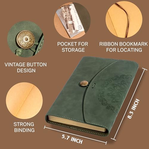 Vintage Journal for Women Men Junk Journal Scrapbook Book of Shadows - Image 4