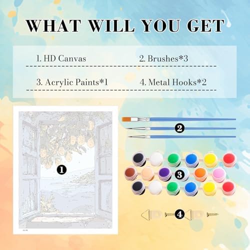 PHANTASYART Lemons Paint by Numbers Kit for Adults 16x20inch - Image 6