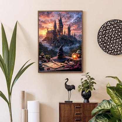 Magic Castle Paint by Numbers Kit for Adults Framed Canvas, Frameworkless - Image 4