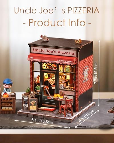 Cutefun Book Nook Kits for Adults - DIY Miniature Pizza Shop House Kit - Image 2