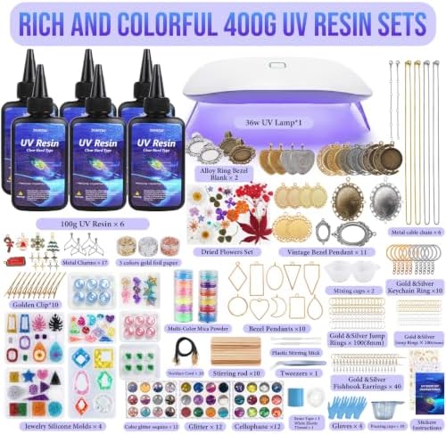 FUHITIM 600g UV Resin Kit with Light,Resin Kits for Beginners - Image 2