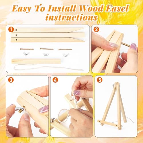 4 Pack Framed Paint by Numbers Kit for Adults, Retro Cocktail , 8 x 12 Inch - Image 5