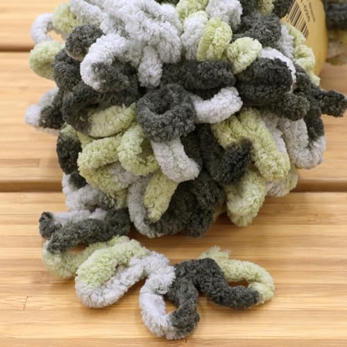 JubileeYarn Fun Finger Loops Yarn - Silver Tan Black - 5 Skeins - Image 3