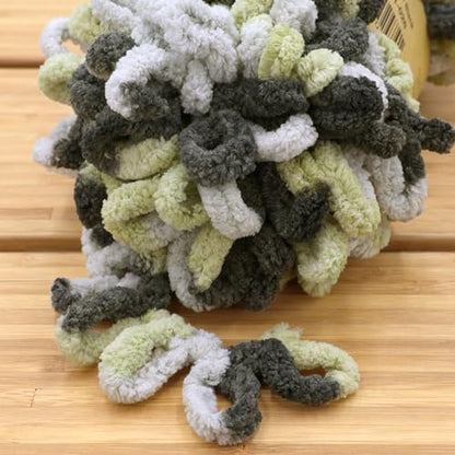 JubileeYarn Fun Finger Loops Yarn - Silver Tan Black - 5 Skeins - Image 3