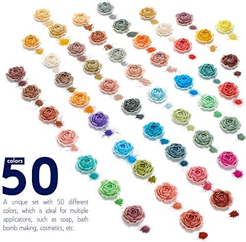 Mica Powder for Resin Coloring 50 Colors Set - Pigment Powder for Nails - Image 3