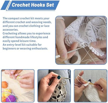 Crochet Hook Set 90 Pcs Crochet Needles Kit Ergonomic Soft Grip Handles - Image 6