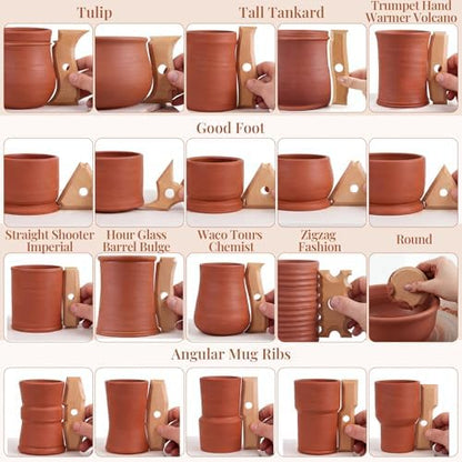 Amylove 23 Pcs Pottery Ribs Pottery Foot Ring Tool for Ceramics - Image 3